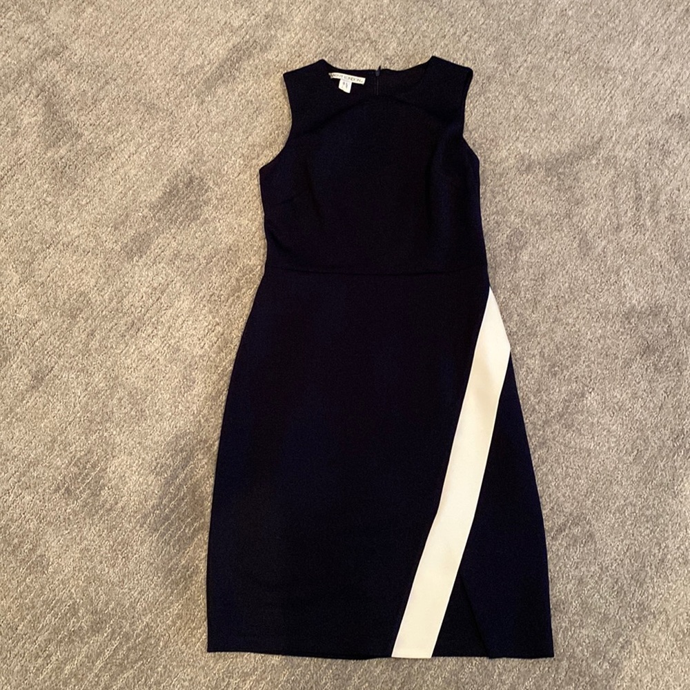 Maggy London Navy and White Dress